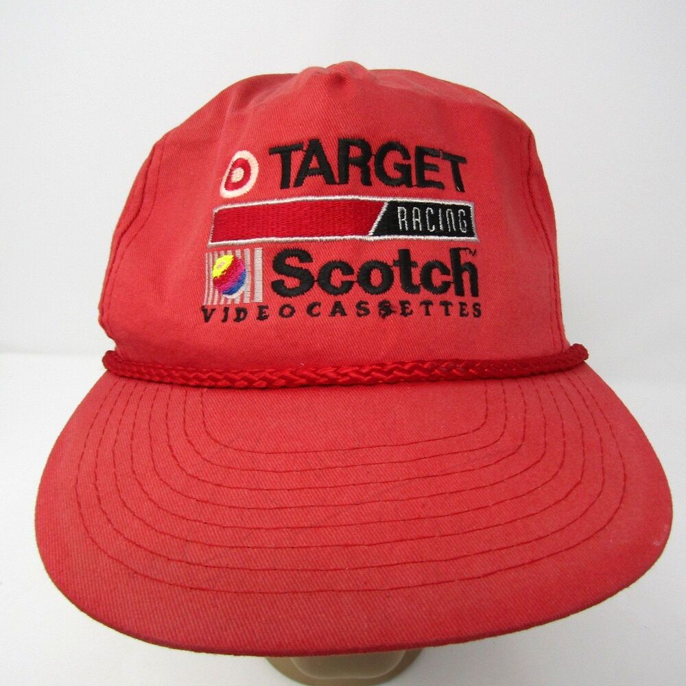 Target Racing Vintage Snapback Hat Scotch Videocassettes Adjustable Cap 90's